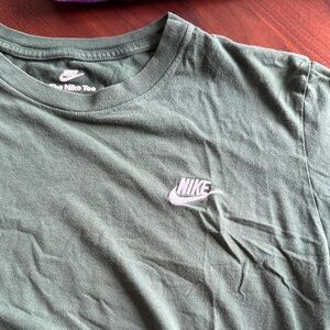 Nike Forest Green Tee with White Logo - large